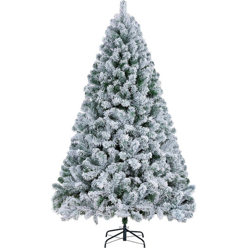 Yaheetech 183 厘米植绒雪景人造圣诞树