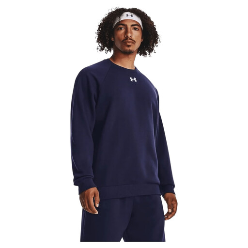 Under Armour Men’s Ua Rival Fleece Crew Navy-White Rival Collection L
