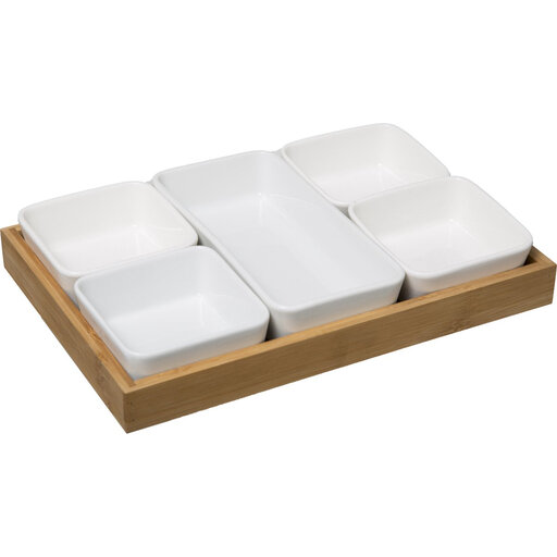 Secret de Gourmet Bamboo Snack Set - 6 pcs, White