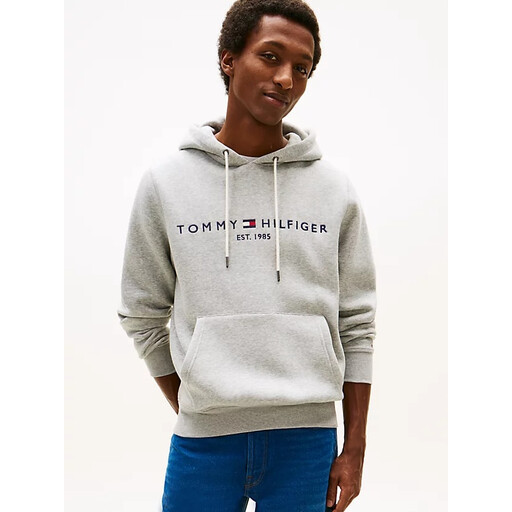 Tommy Hilfiger CORE TOMMY LOGO HOODY Men XS CLOUD HTR