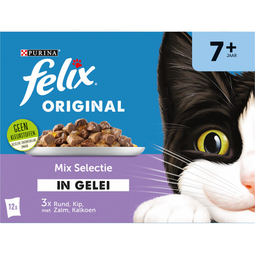 Felix 经典优质猫粮 7+ 混合口味 12x85g