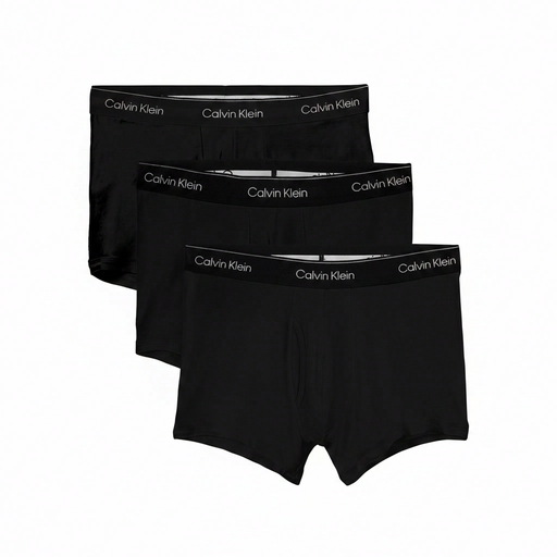 Calvin Klein 3 Pack Trunks - Icon Cotton Stretch - Black S