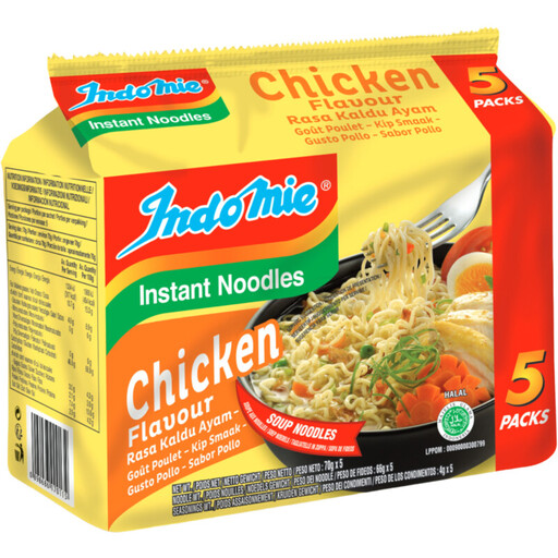 Indomie Instant Noodles Chicken Flavor 70 g 5 Packs