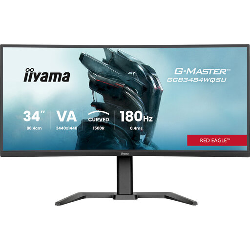 iiyama G-MASTER Curved GCB3484WQSU-B1 Red Eagle 180Hz Refresh Rate