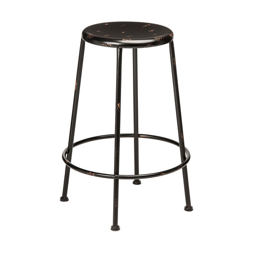 Premier Housewares Artisan Black Metal Bar Stool