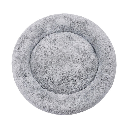 Plush Bed for Large Dogs with Removable and Washable Cover, Grey