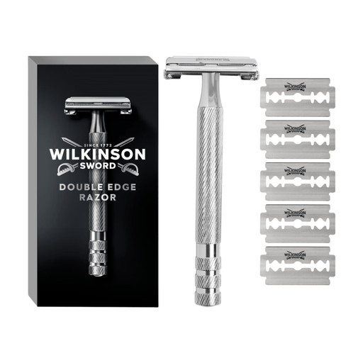 Wilkinson Sword Double Edge Men's Safety Razor Handle + 5 Blades