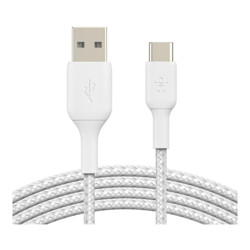 Belkin C?ble tressé USB-C vers USB-A Smartphone Blanc 1m