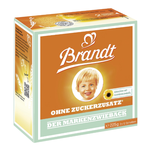 Brandt Rusk with No Added Sugar 225 g