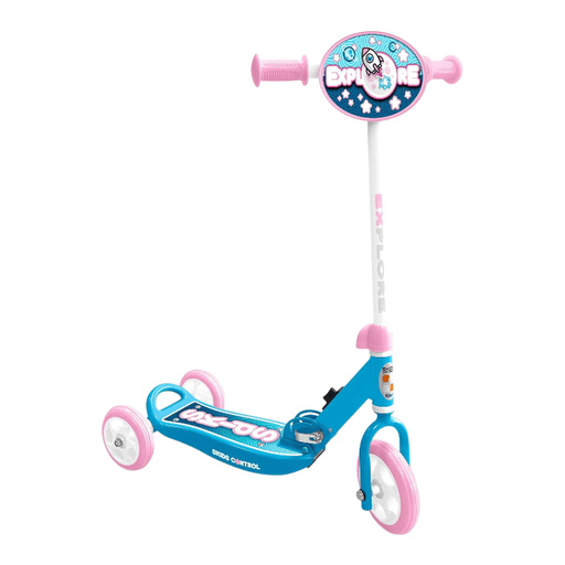 Skids Control 3-Wheel Foldable Scooter - Pink