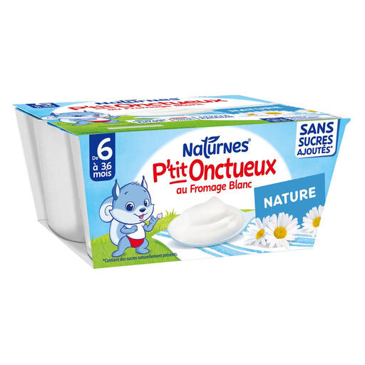 Nestlé P'Tit Smooth plain fromage frais, four 90 g pots
