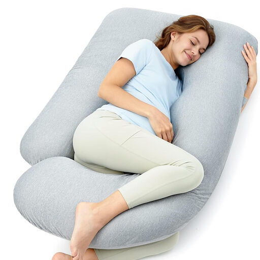 Momcozy Cool-Touch U-Shaped Double-Sided Pregnancy Pillow