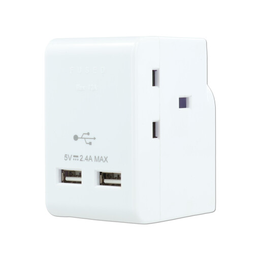 Morrisons 3 WAY ADAPTOR PLUG WITH USB