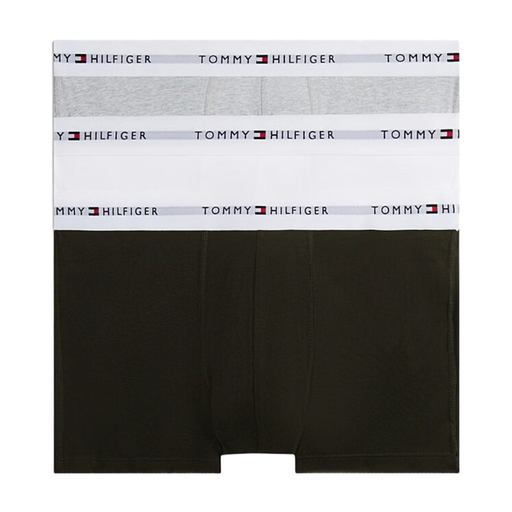 Tommy Hilfiger Men 3P Trunk Grey Heather Black White