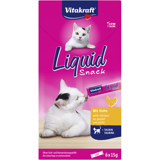Friandises liquides pour chat Vitakraft au poulet 6 x 15g