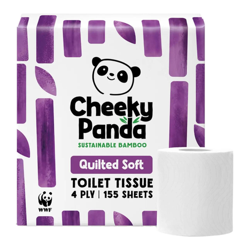 The Cheeky Panda Quilted Soft Sustainable Bamboo Toilet Tissue 9Rolls