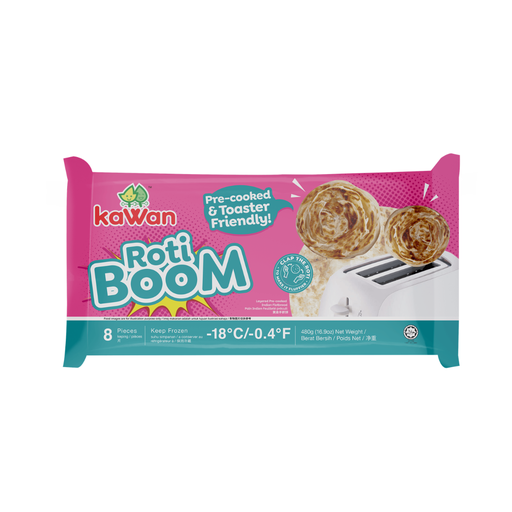 KG Pastry Roti Boom with Free Dhaal Curry, 580g, 8 pieces