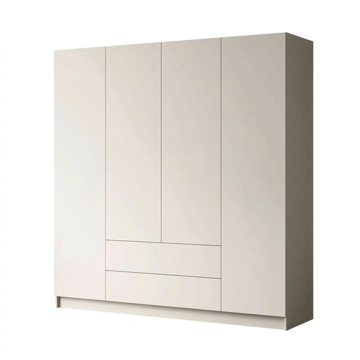 4-door spacious wardrobe AUREL in cashmere look