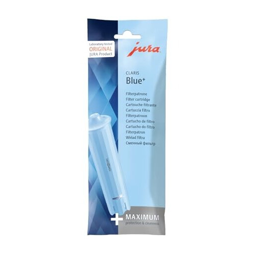 Jura Original Claris Blue+ Filter Cartridge with Plus Hygiene – T?V-Certified Hygiene – Pack of 1 – 24228