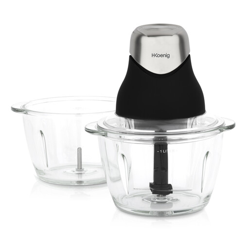 Hkoenig LEO9 - Mini Electric Chopper with 2 Jars