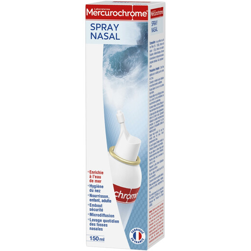MERCUROCHROME Sea Water Nasal Spray Daily Nasal Hygiene 150 ml