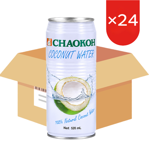 Chaokoh 100% Natural Coconut water 24 x 520 ml