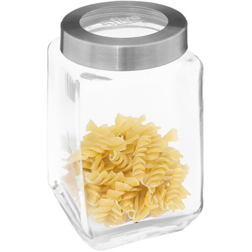 5five Glazen Voorraadpot - 1.6L, Transparant