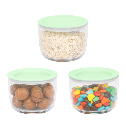 BoxedHome Food Storage Containers Set, 3-Pieces, Green