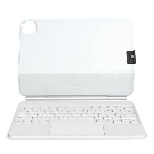 Rexsun Tablet Keyboard Case – Magnetic Floating Design, Detachable Protective Cover, Precision Trackpad for iPad Pro 11"/Air 10.9"/11", Model P11-2 (White)
