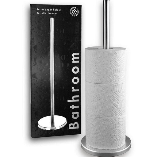 Toilet Roll Holder - Stainless Steel, Freestanding, 45 cm