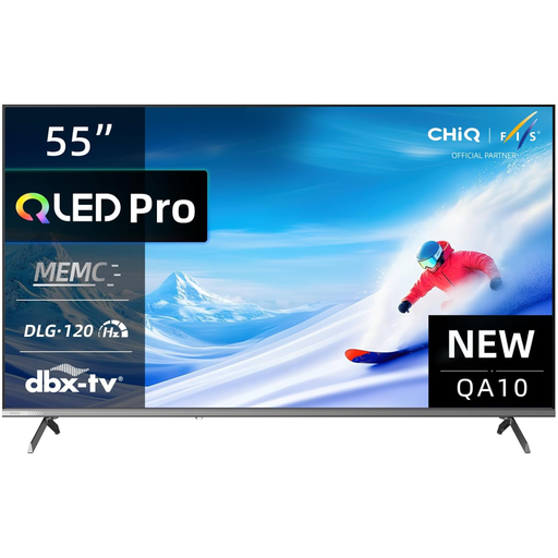 CHiQ U55QM10E Smart TV 55Inches (140cm) 4K Ultra HD QLED, HDR10