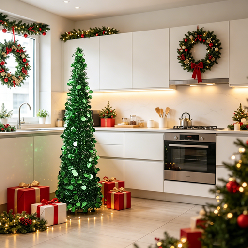 Sapin de No?l pliable et scintillant de 150 cm
