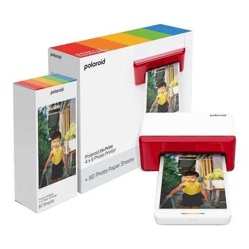 Polaroid Hi-Print Bluetooth 4x6 Photo Printer + Photo Paper Bundle (80 Sheets Included) 