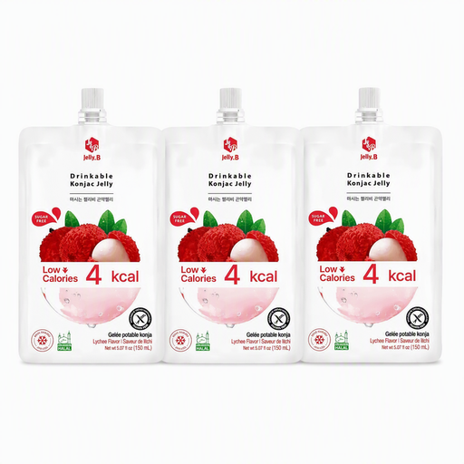 Jelly B Konjac Jelly with Lychee - 150 ml (Pack of 3)