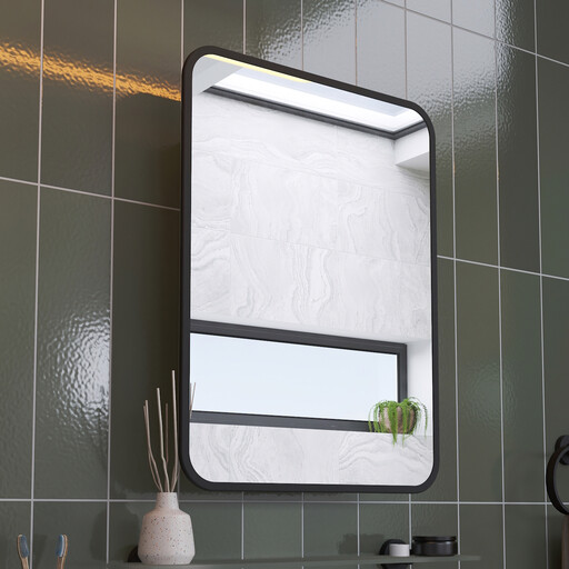Croydex Stainless Steel Cabinet with Matt Black Frame