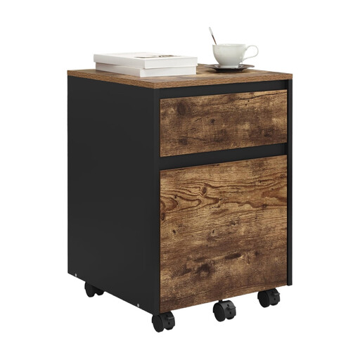 Woltu Mobile Filing Cabinet, Office Cabinet with 2 Drawers