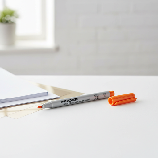 STAEDTLER Lumocolor S Non-Permanent Orange Marker - Synthetic Tip Superfine 0.4mm