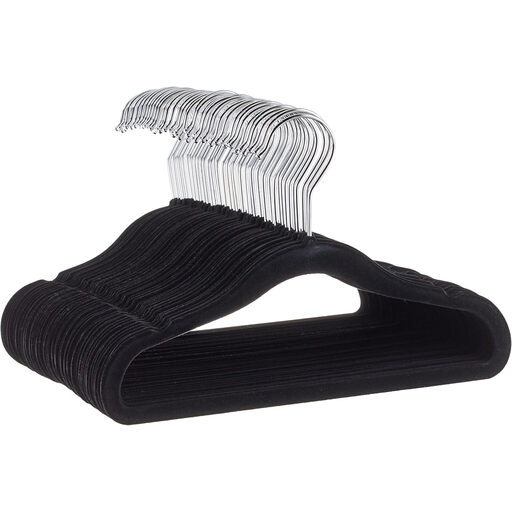 ANQI Kids Velvet, Non-Slip Clothes Hangers, Pack of 50