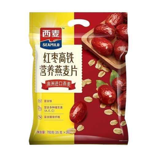 SEAMILD Red Dates High Iron Nutritious Oat Flakes