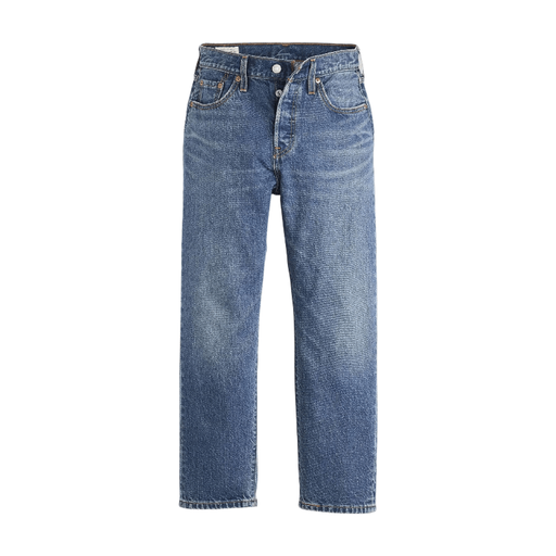LEVI'S 501 Original Fit Cropped Lightweight Jeans Women's Fun Flare - Medium Wash