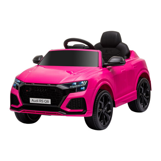 HOMCOM Audi RS Q8 Licensed Electric Car for Kids, 6V Kids' Electric Ride on with Remote Control, 7Ah Big Battery, Lights Bluetooth, Music USB, for 3-5 Years Old, Pink