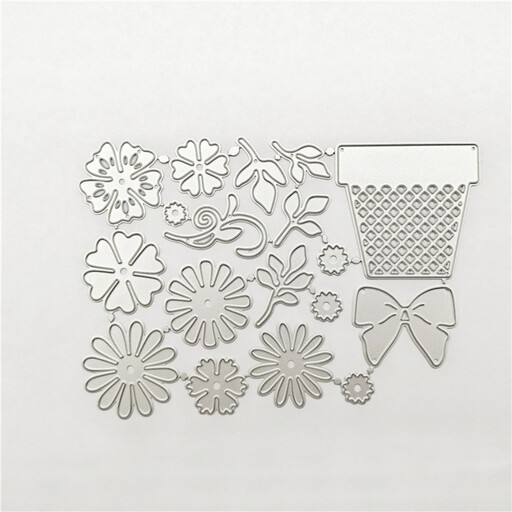 Flower Leaf Metal Cutting Dies Leaf Background Frame Stencil Template