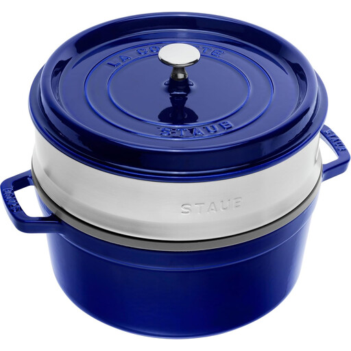 STAUB Cast-Iron Braiser Cocotte with Steamer Insert, 26 cm, 5.2 l