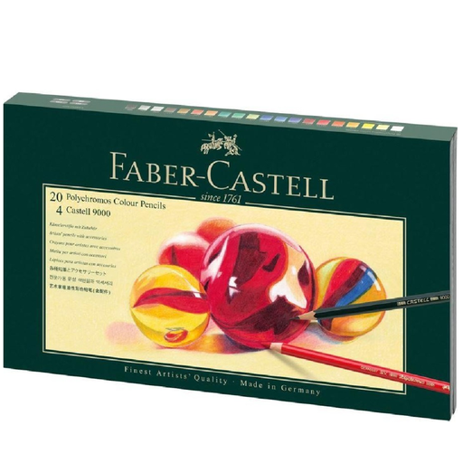 Faber-Castell Polychromos Coloured Pencil Set, 24 Pieces