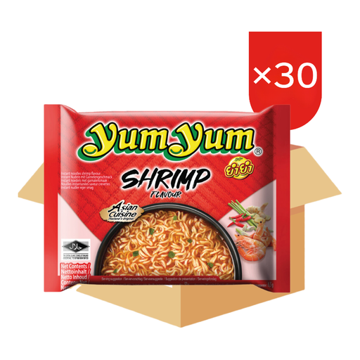 Yum Yum Shrimp Flavor Instant Noodles, 30 x 60g (Box)