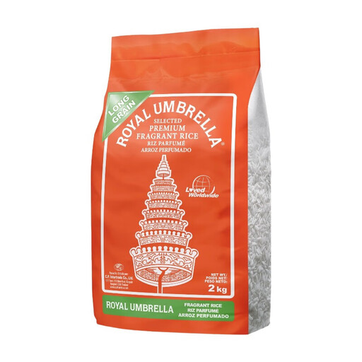 2 kg pack of Royal Umbrella Cambodian Fragrant Rice