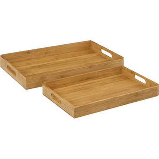 5five Bamboo Tray Set mit zwei Tabletts