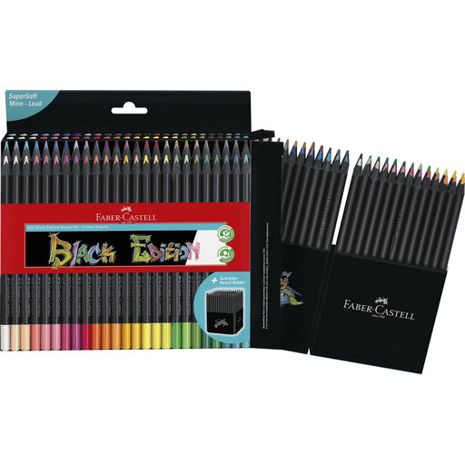 Faber-Castell Black Edition Colored Pencils Set - 50pcs