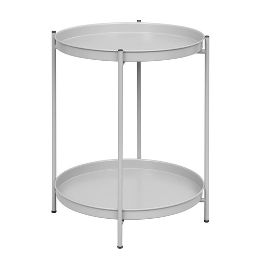 Woltu Round Side Table in Light Grey