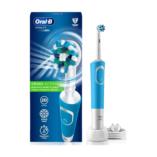 Oral-B 610498 Vitality 100 CrossAction Electric Toothbrush, Rechargeable, Blue